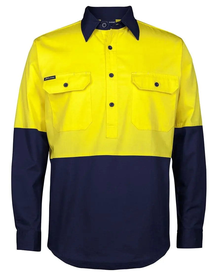 JB's Hi Vis Closed Front Work Shirt 6HVCS JB'S Wear